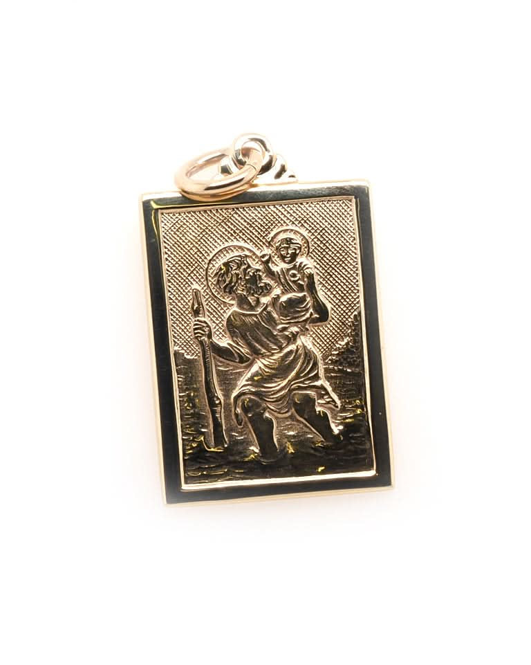 Ogden Of Harrogate Designer Jewellery 9ct Gold St Christopher Pendant