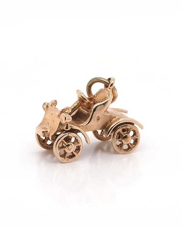 Ogden Of Harrogate Designer Jewellery 9ct Gold Vintage Car Charm