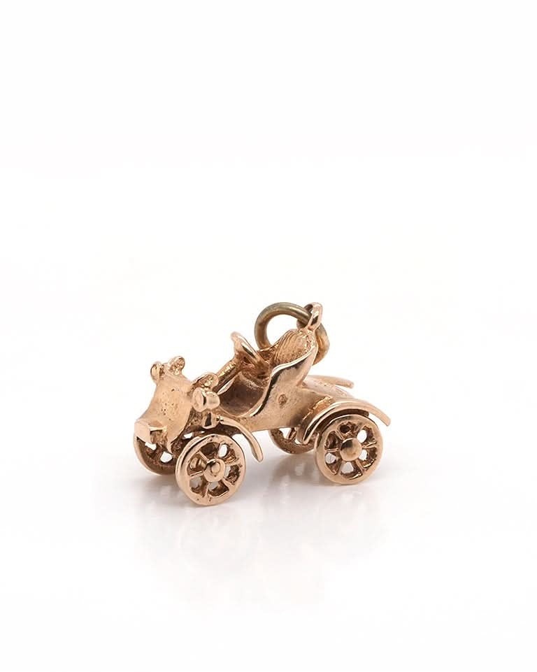 Ogden Of Harrogate Designer Jewellery 9ct Gold Vintage Car Charm