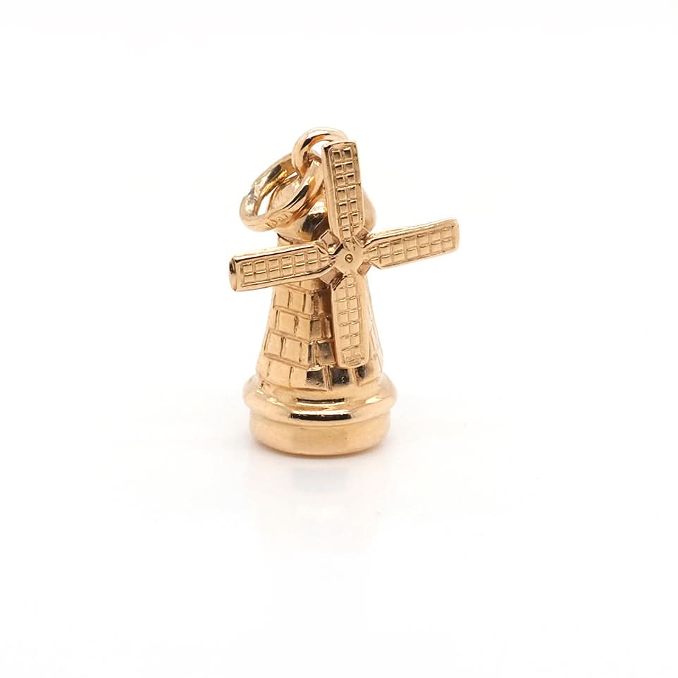 Ogden Of Harrogate Designer Jewellery 9ct Gold Windmill Charm