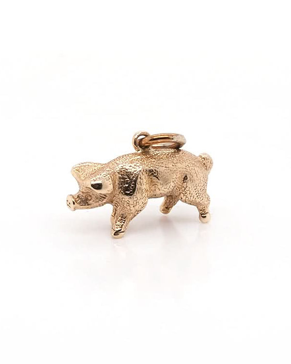 Ogden Of Harrogate Designer Jewellery 9ct Gold Yellow Piggy Charm