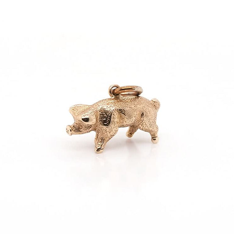 Ogden Of Harrogate Designer Jewellery 9ct Gold Yellow Piggy Charm