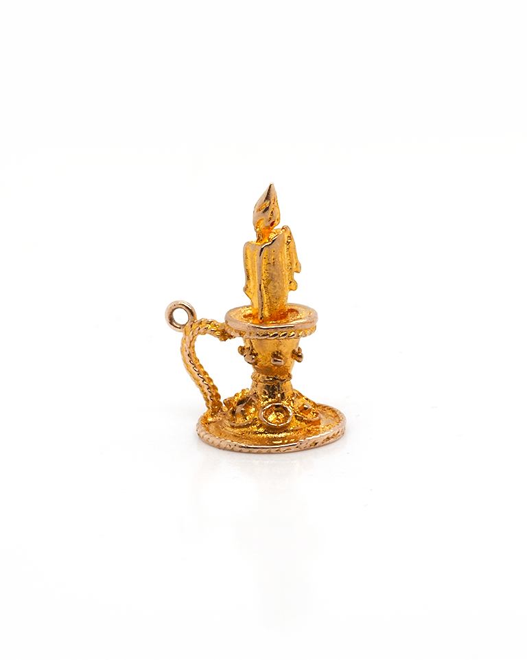 Ogden Of Harrogate Designer Jewellery 9ct Yellow Gold Candlestick Charm