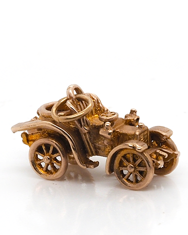 Ogden Of Harrogate Designer Jewellery 9ct Yellow Gold Vintage Car Charm