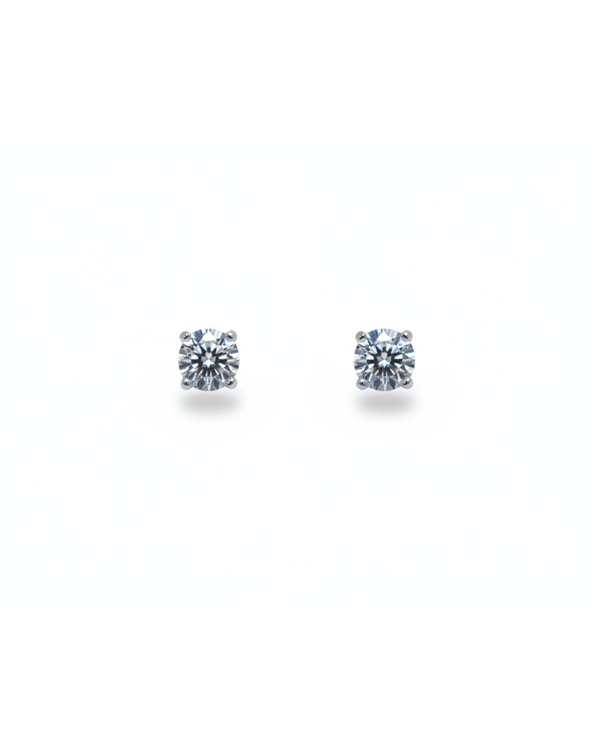 Ogden of Harrogate Jewellery 18ct White Gold 3.00ct Diamond Stud Earrings