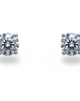 Ogden of Harrogate Jewellery 18ct White Gold 3.00ct Diamond Stud Earrings