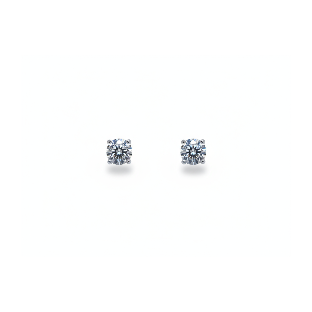 Ogden of Harrogate Jewellery 18ct White Gold 3.00ct Diamond Stud Earrings