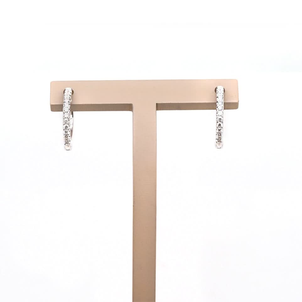 Ogden of Harrogate Jewellery 18ct White Gold Akoya Pearl Earrings with Detachable Diamond-Set Hoops