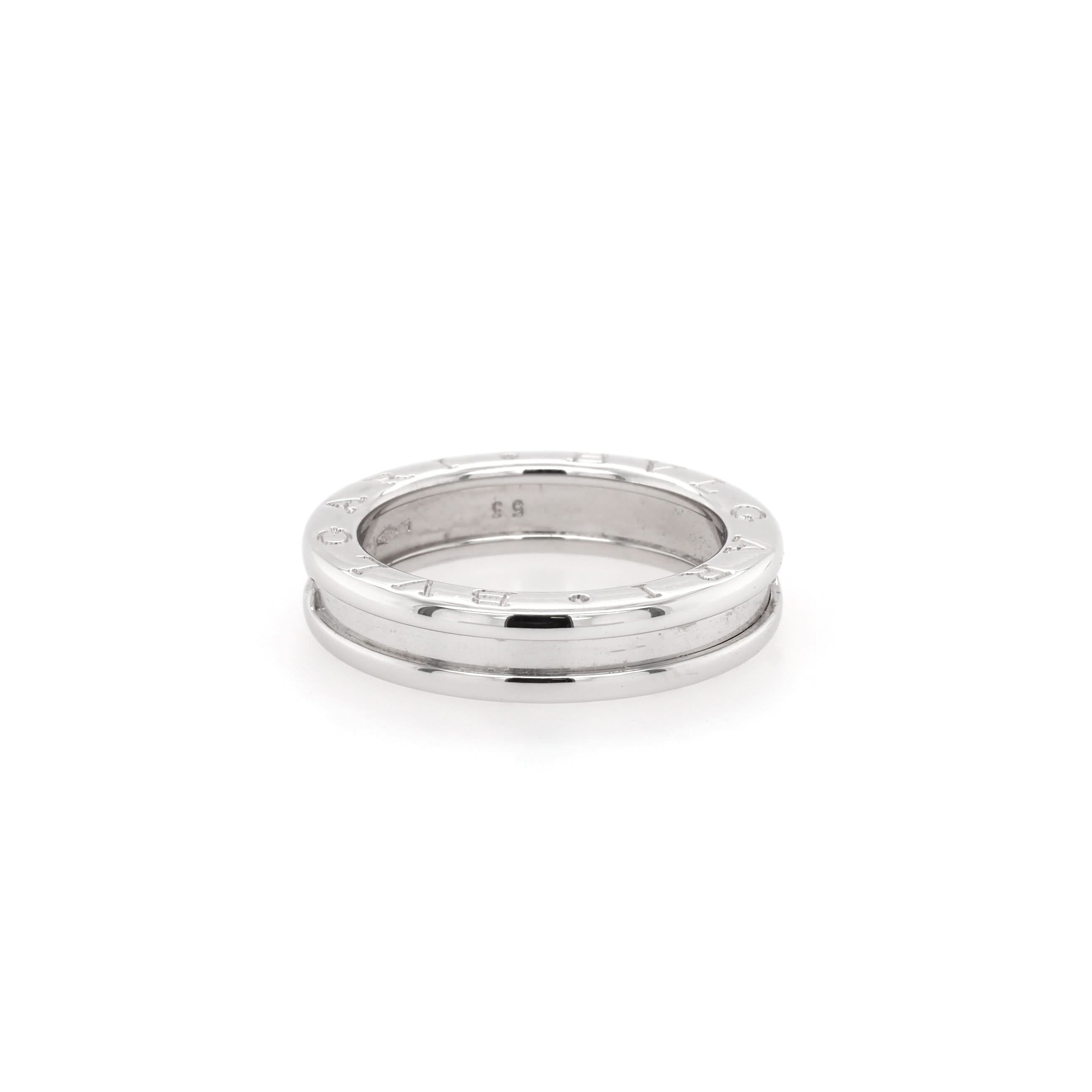 Ogden of Harrogate Jewellery 18ct White Gold Bulgari B.zero1 Ring