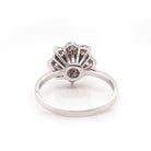 Ogden of Harrogate Jewellery 18ct White Gold Diamond Cluster Ring with Centre Stone and Eight Surrounding Diamonds