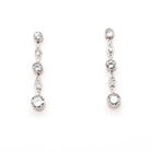 Ogden of Harrogate Jewellery 18ct White Gold Diamond Drop Earrings with Five Diamonds per Earring