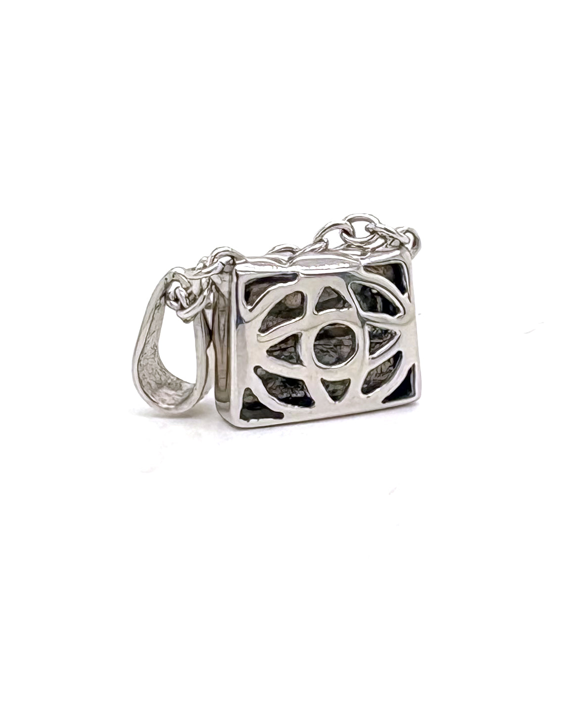 Ogden Of Harrogate Jewellery 18ct white gold Diamond Set CHANEL Handbag Charm