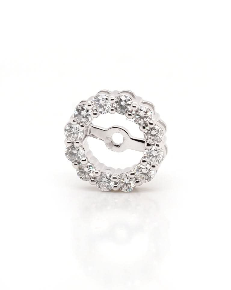 Ogden of Harrogate Jewellery 18ct White Gold Diamond Set Earring Collar Surrounds