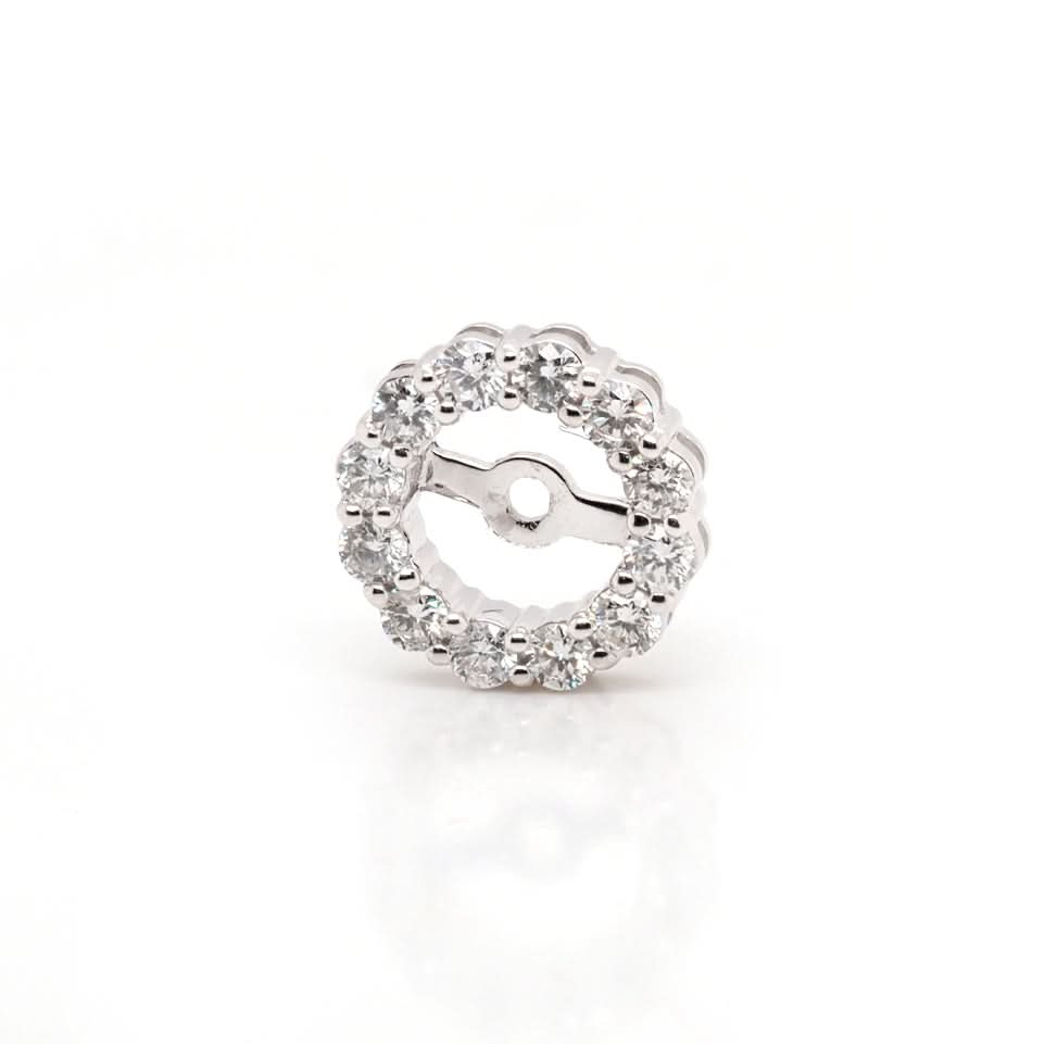 Ogden of Harrogate Jewellery 18ct White Gold Diamond Set Earring Collar Surrounds