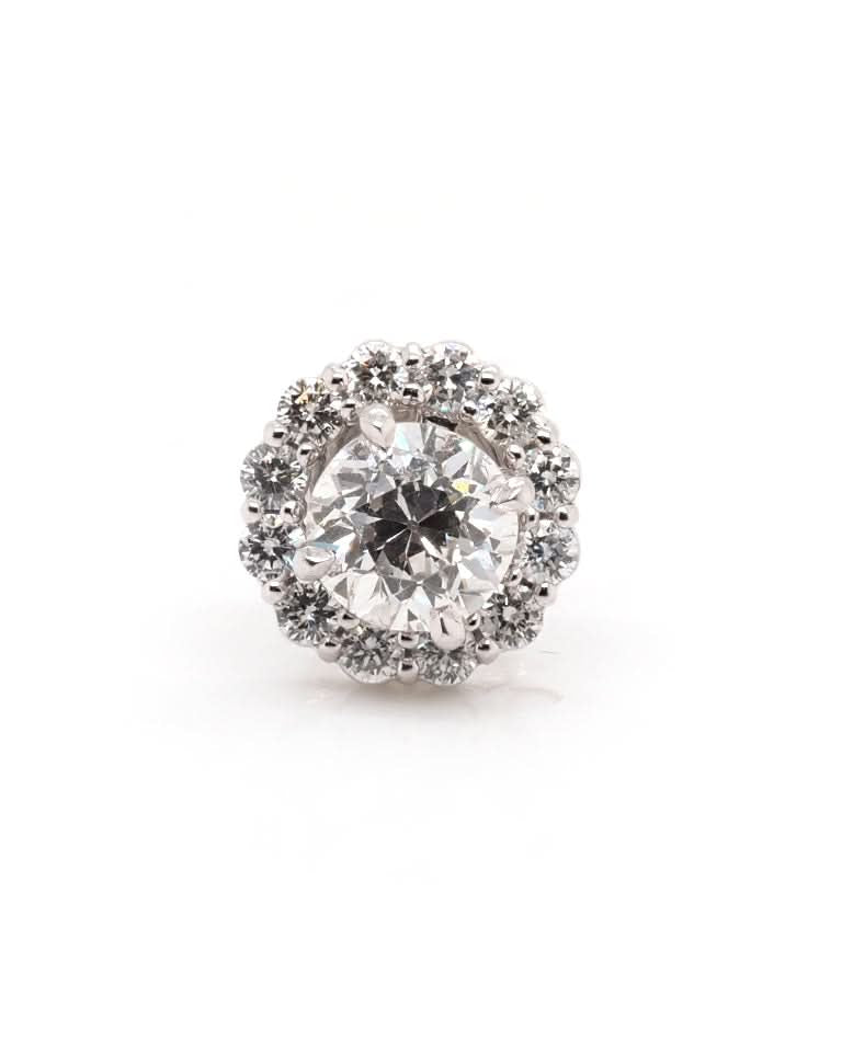 Ogden of Harrogate Jewellery 18ct White Gold Diamond Set Earring Collar Surrounds