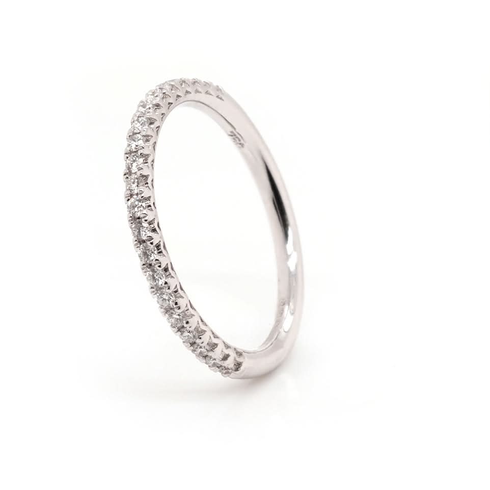 Ogden of Harrogate Jewellery 18ct White Gold Diamond Set Half Eternity Ring