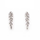 Ogden of Harrogate Jewellery 18ct White Gold Leaf-Shaped Dangle Diamond Earrings