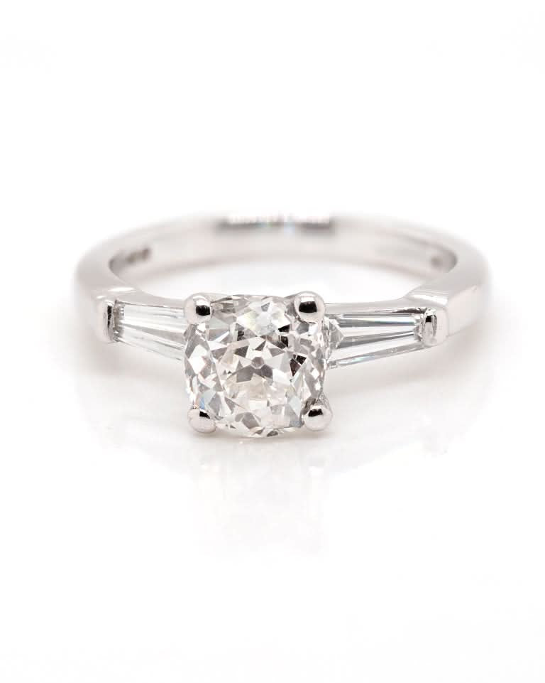 Ogden of Harrogate Jewellery 18ct White Gold Old Brilliant-Cut Diamond Ring