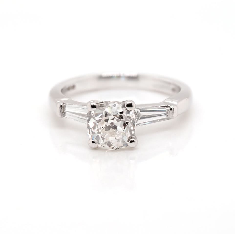 Ogden of Harrogate Jewellery 18ct White Gold Old Brilliant-Cut Diamond Ring