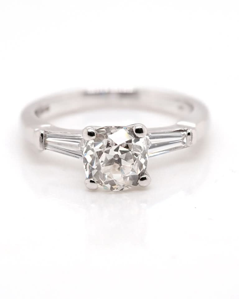 Ogden of Harrogate Jewellery 18ct White Gold Old Brilliant-Cut Diamond Ring