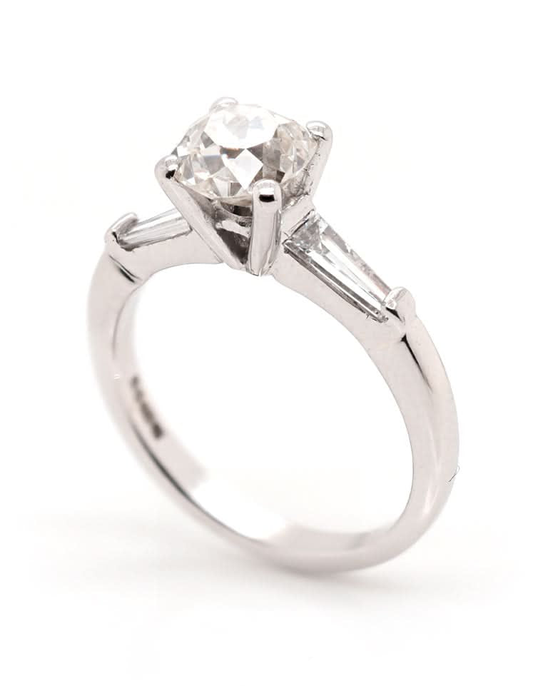 Ogden of Harrogate Jewellery 18ct White Gold Old Brilliant-Cut Diamond Ring