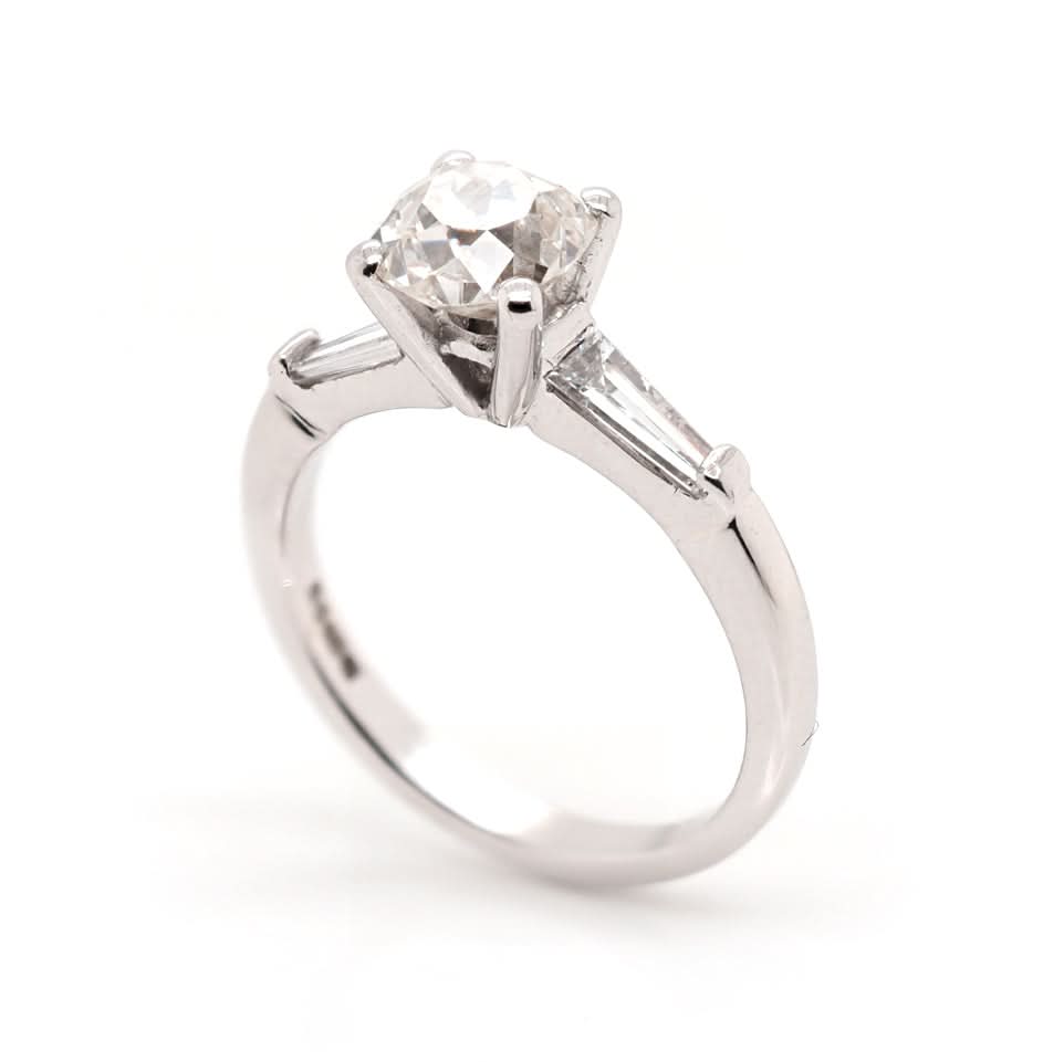 Ogden of Harrogate Jewellery 18ct White Gold Old Brilliant-Cut Diamond Ring