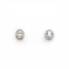 Ogden of Harrogate Jewellery 18ct White Gold Oval Diamond Earrings with Detachable Diamond-Set Collar