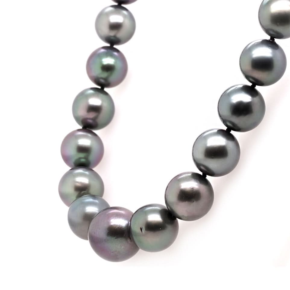 Ogden of Harrogate Jewellery 18ct White Gold Tahitian Pearl Necklace