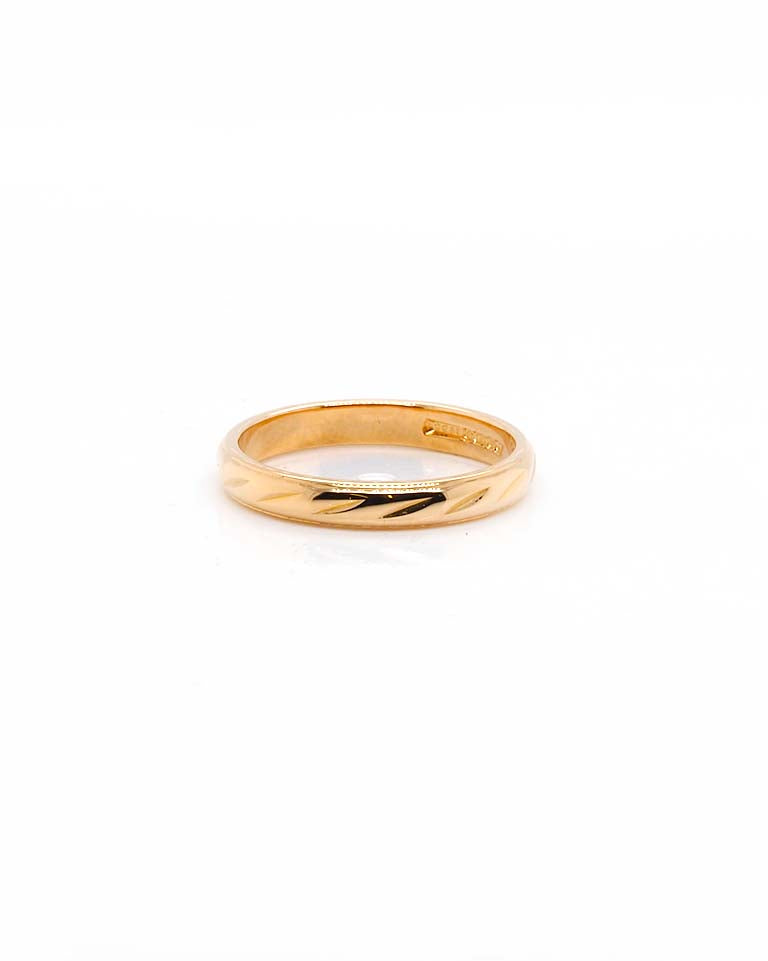 Ogden of Harrogate Jewellery 18ct Yellow Gold Bright Cut Wedding Band – Charles Green & Son, London