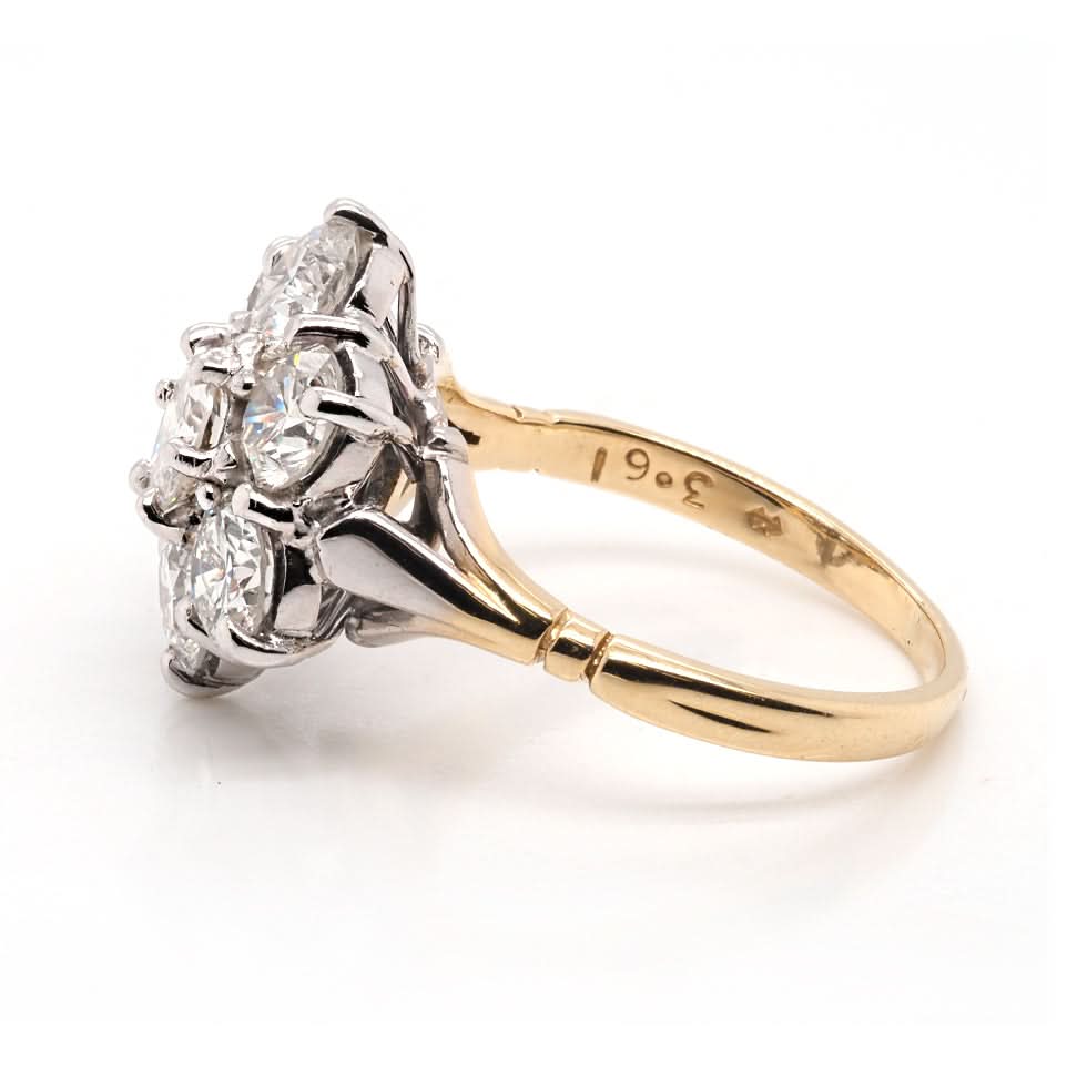 Ogden of Harrogate Jewellery 18ct Yellow Gold Diamond Cluster Ring
