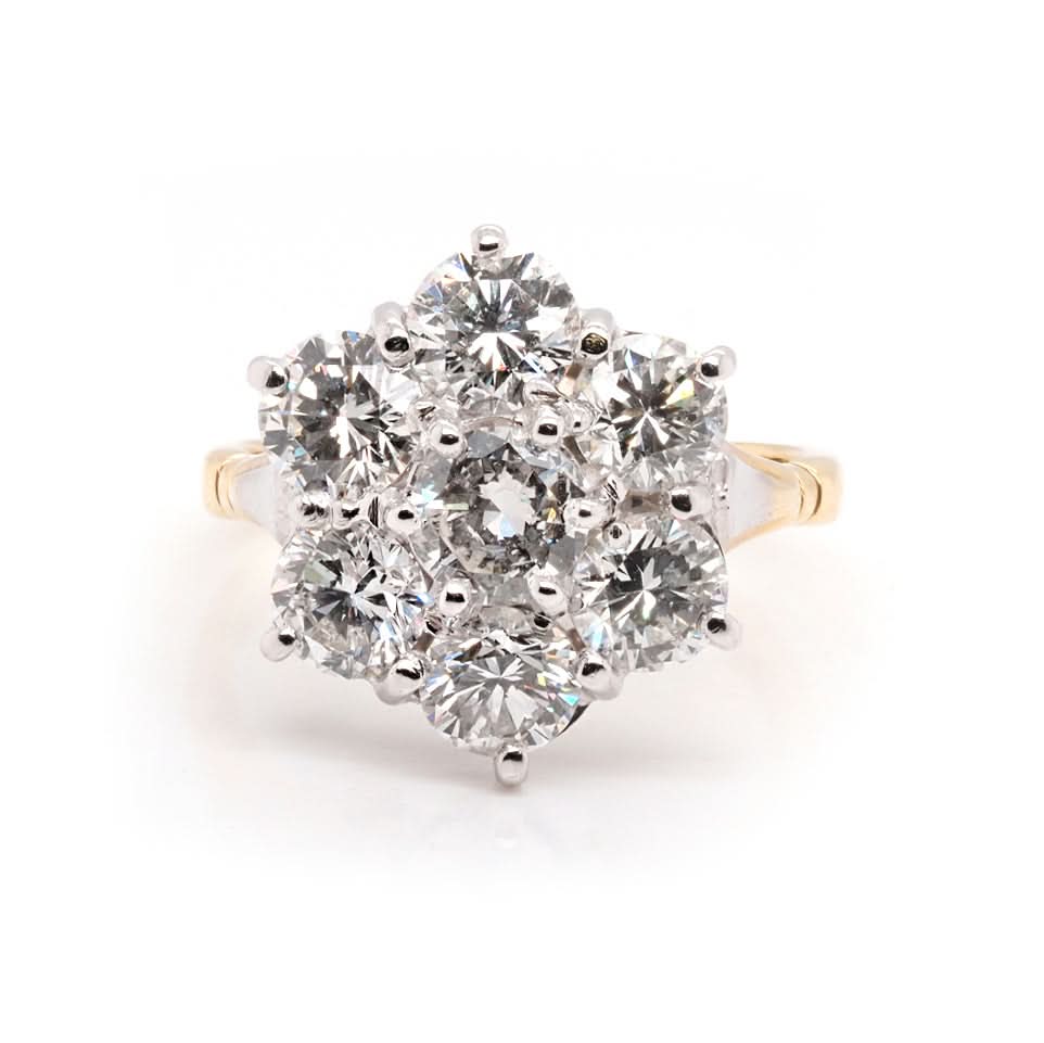 Ogden of Harrogate Jewellery 18ct Yellow Gold Diamond Cluster Ring