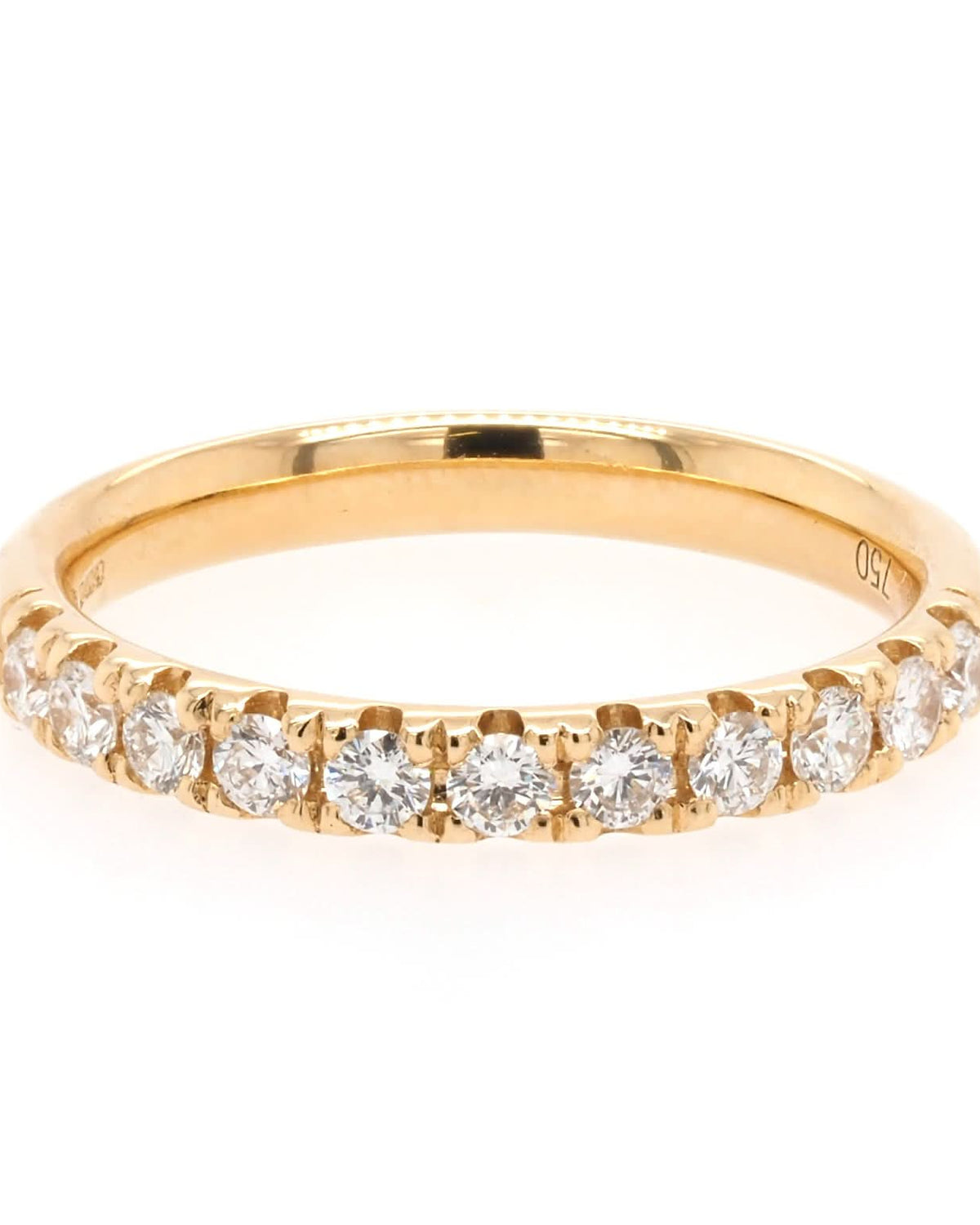 Ogden of Harrogate Jewellery 18ct Yellow Gold Diamond Half Eternity Ring, 0.47ct