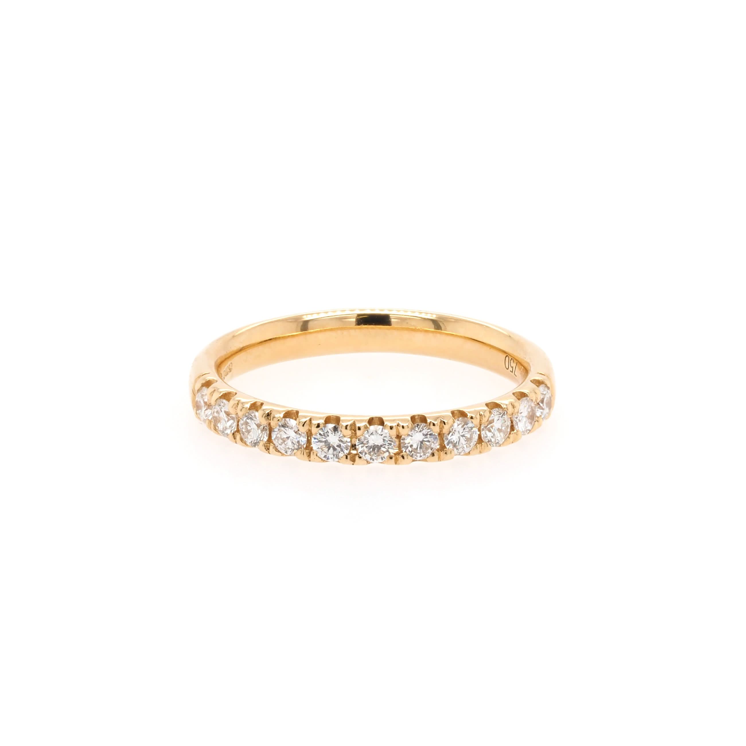 Ogden of Harrogate Jewellery 18ct Yellow Gold Diamond Half Eternity Ring, 0.47ct