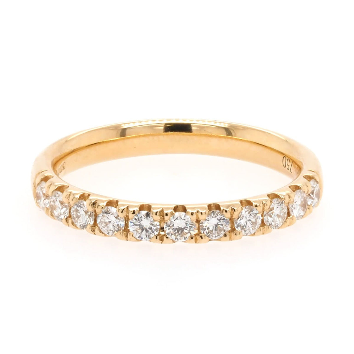 Ogden of Harrogate Jewellery 18ct Yellow Gold Diamond Half Eternity Ring, 0.47ct
