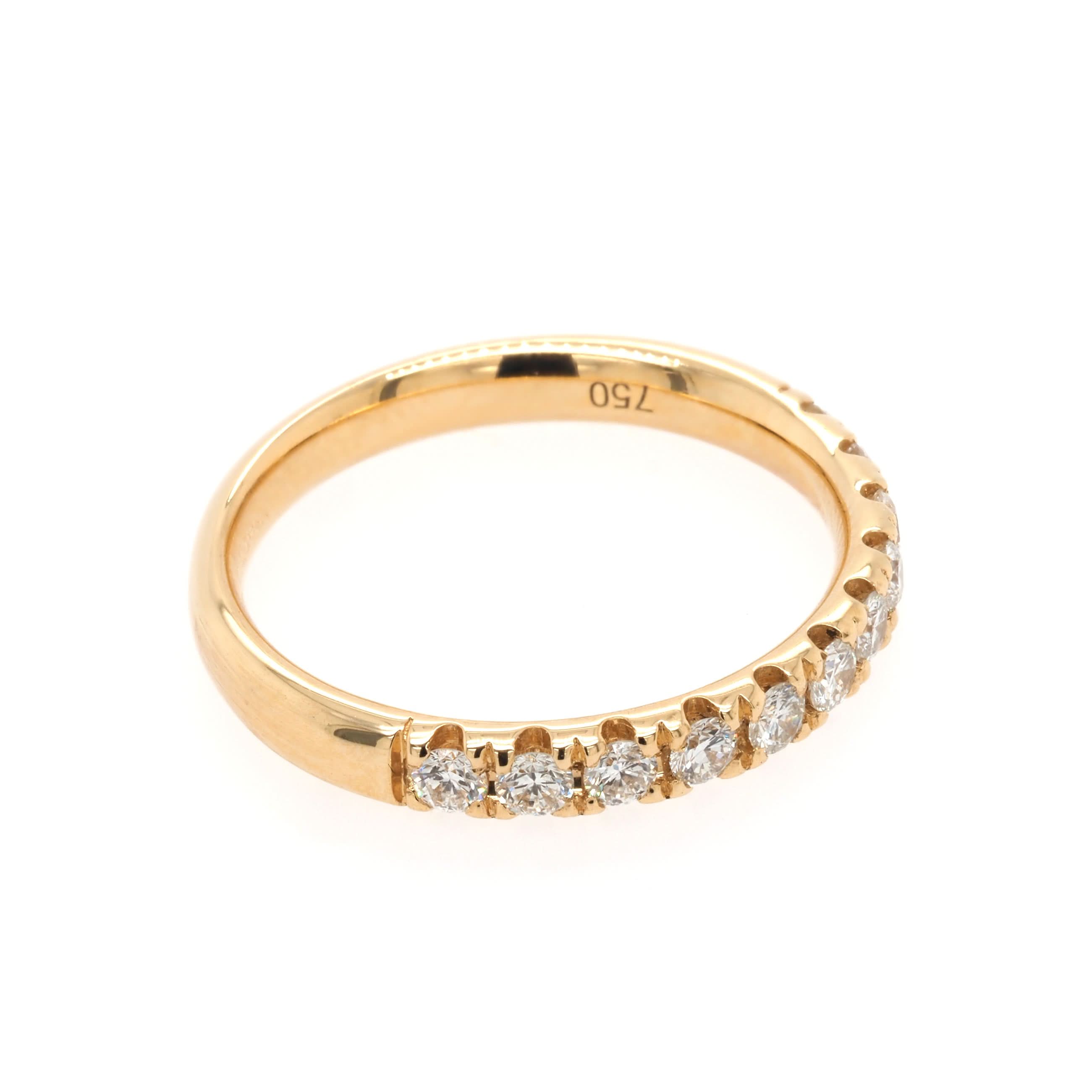 Ogden of Harrogate Jewellery 18ct Yellow Gold Diamond Half Eternity Ring, 0.47ct