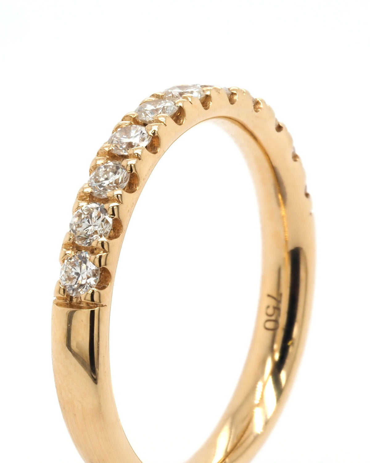 Ogden of Harrogate Jewellery 18ct Yellow Gold Diamond Half Eternity Ring, 0.47ct