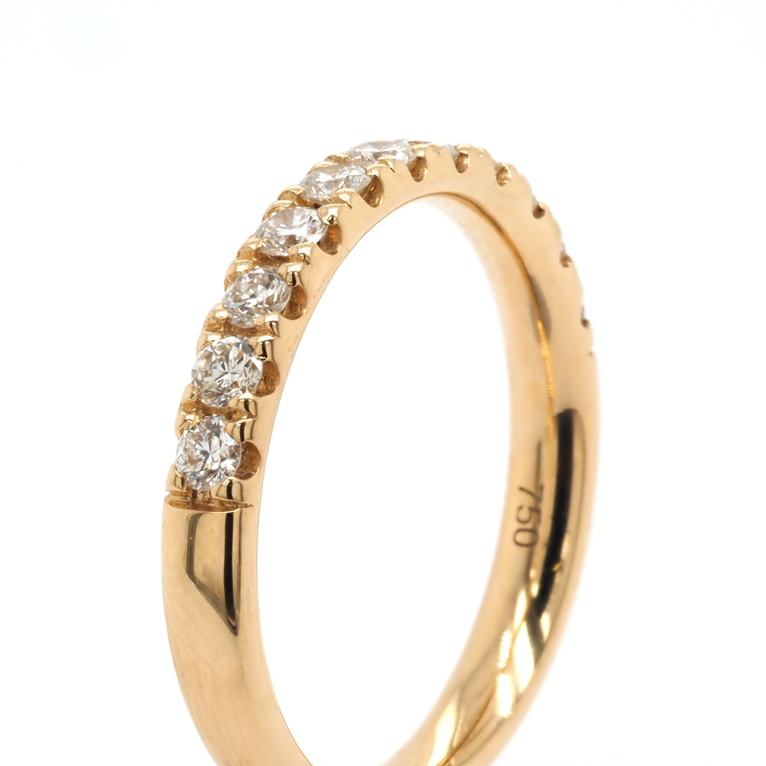 Ogden of Harrogate Jewellery 18ct Yellow Gold Diamond Half Eternity Ring, 0.47ct