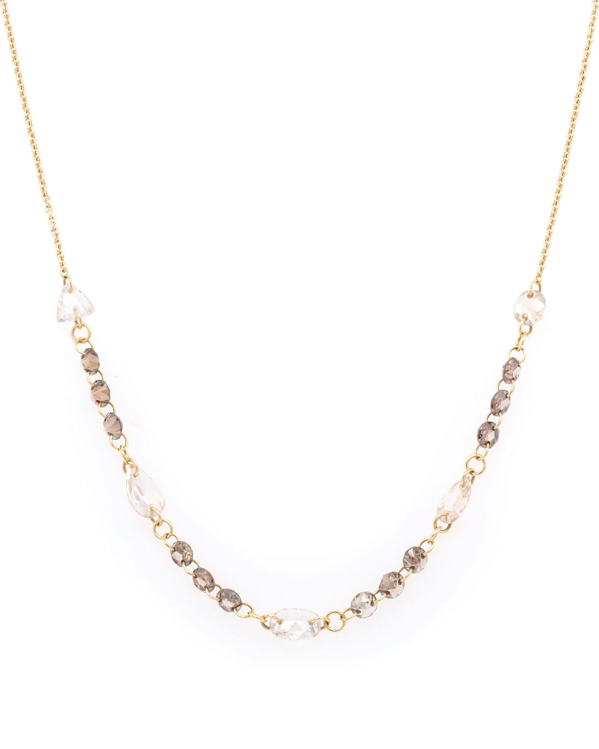 Ogden of Harrogate Jewellery 18ct Yellow Gold Diamond-Set Fine Chain Necklace