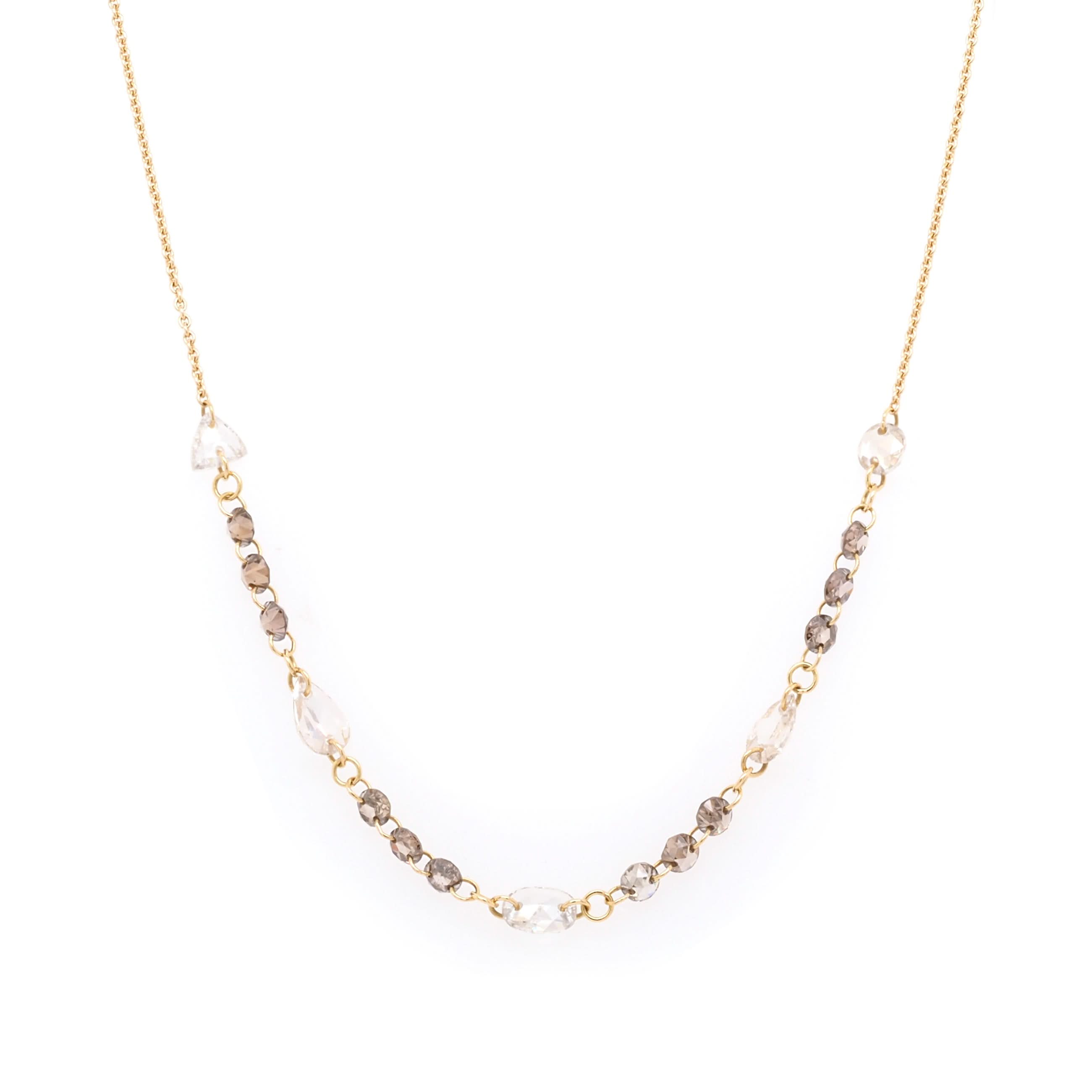 Ogden of Harrogate Jewellery 18ct Yellow Gold Diamond-Set Fine Chain Necklace