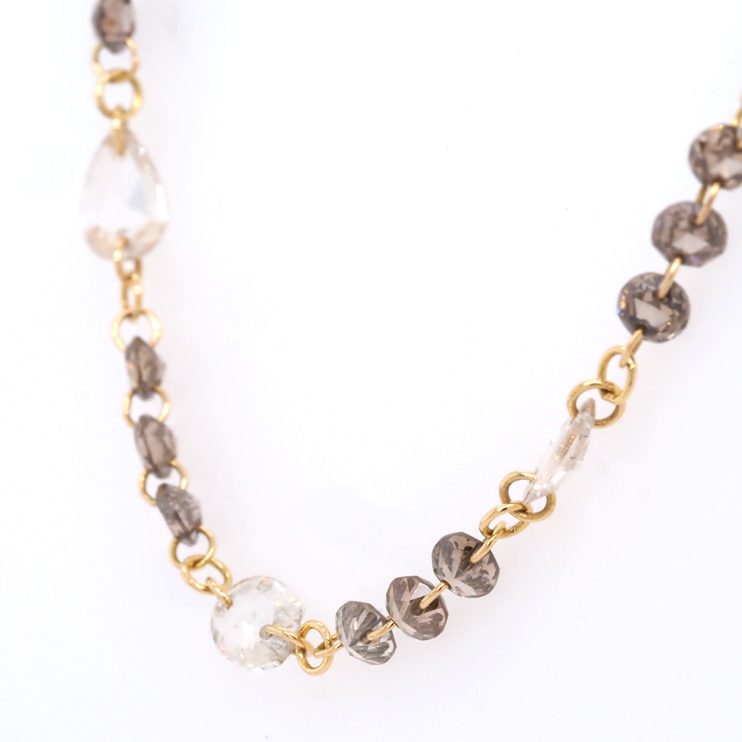 Ogden of Harrogate Jewellery 18ct Yellow Gold Diamond-Set Fine Chain Necklace