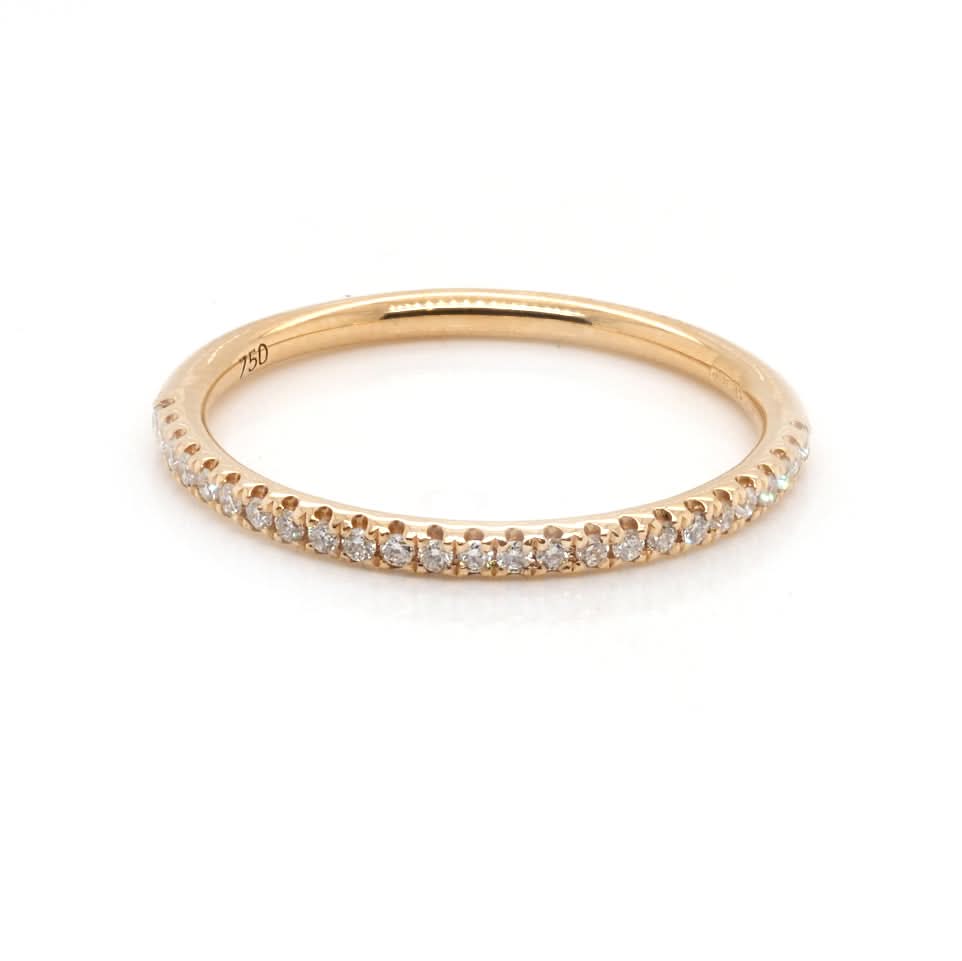 Ogden of Harrogate Jewellery 18ct Yellow Gold Diamond Set Half Eternity Ring