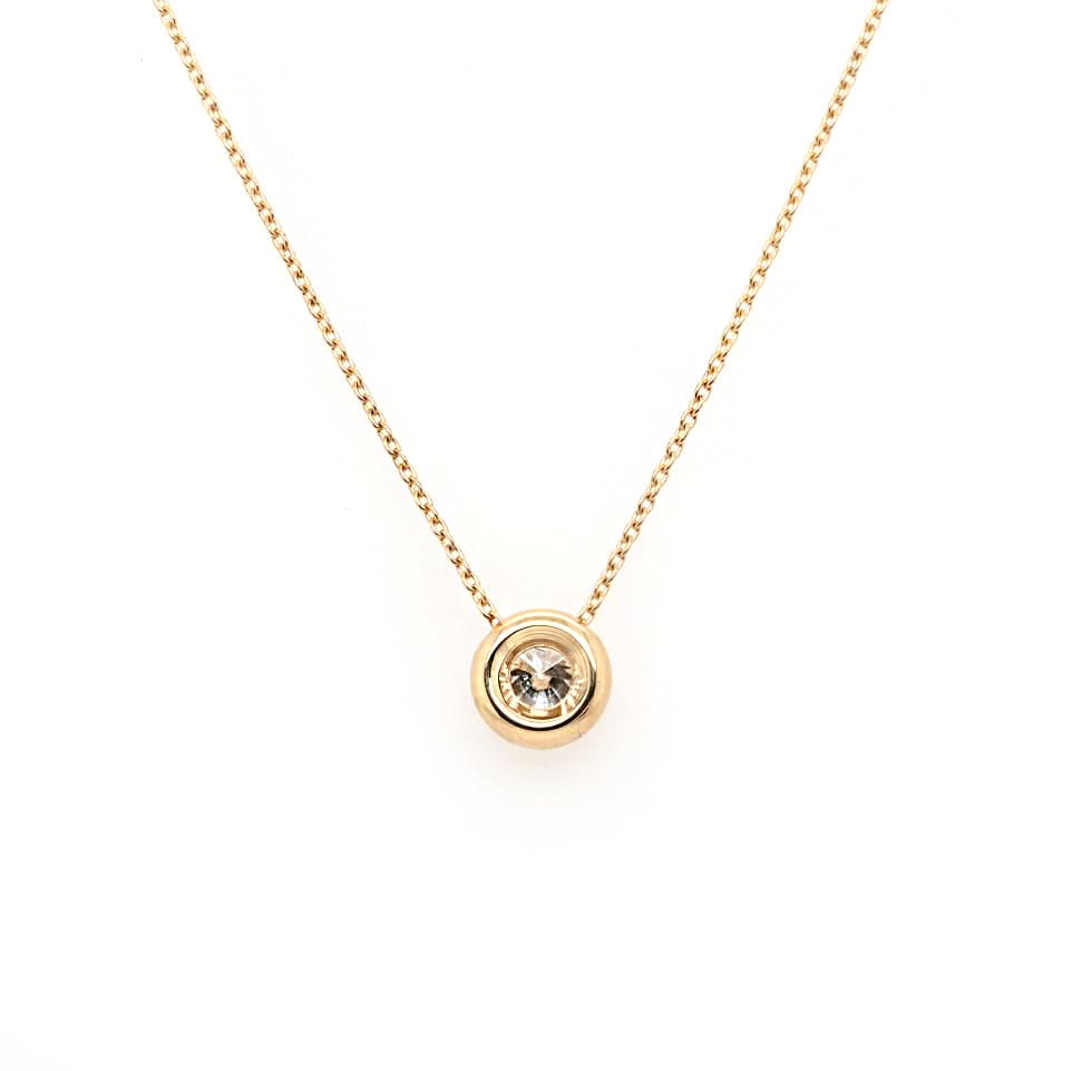 Ogden of Harrogate Jewellery 18ct Yellow Gold Single Stone Diamond Pendant