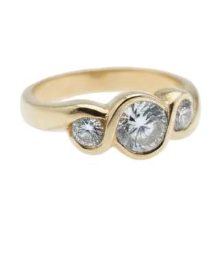 Ogden of Harrogate Jewellery 18ct Yellow Gold Three Stone Ring *POA*
