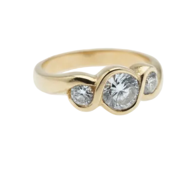 Ogden of Harrogate Jewellery 18ct Yellow Gold Three Stone Ring *POA*
