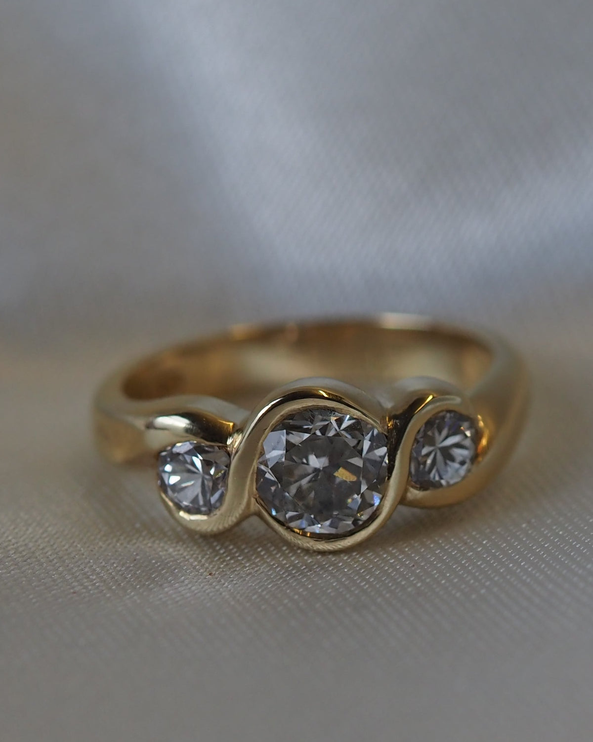 Ogden of Harrogate Jewellery 18ct Yellow Gold Three Stone Ring *POA*