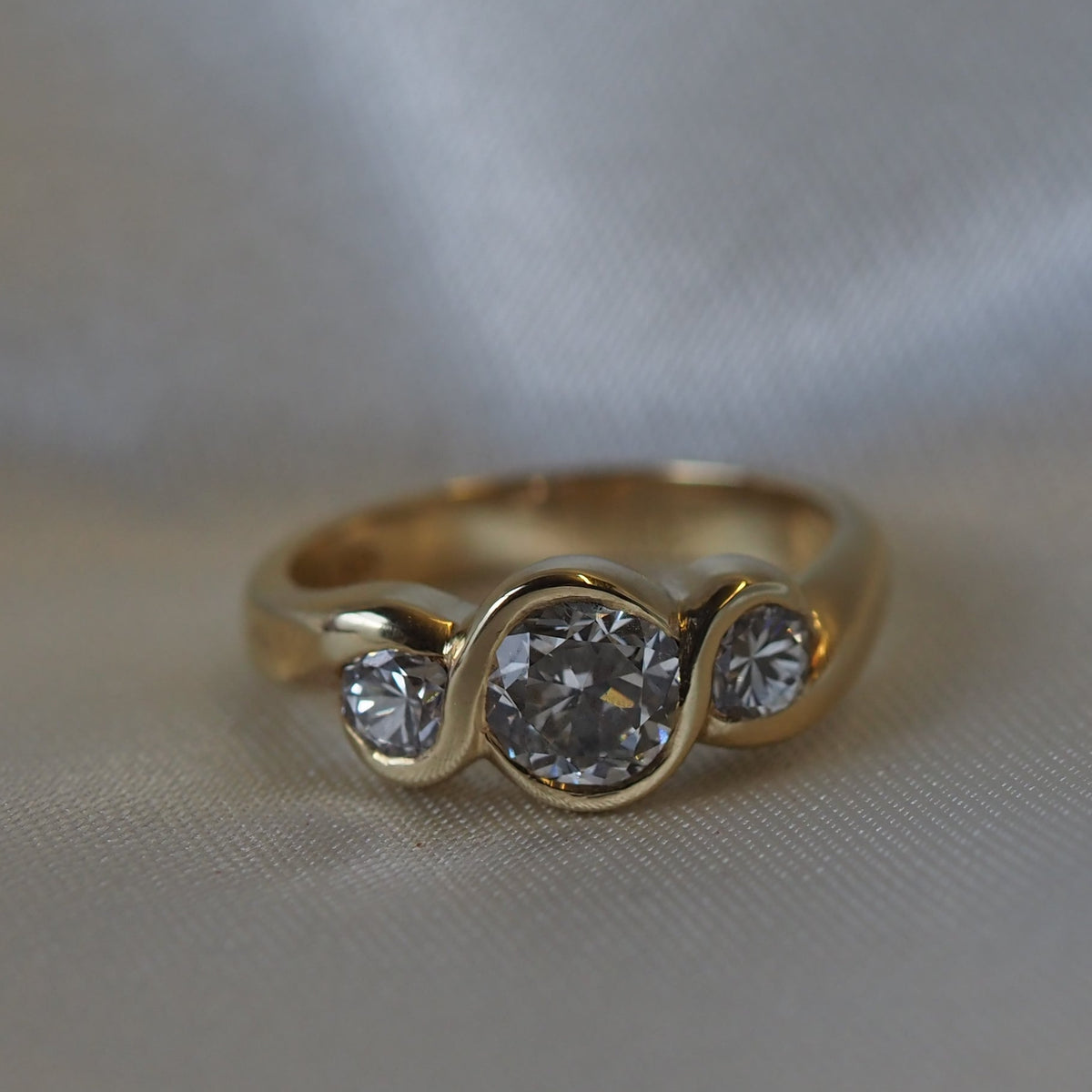 Ogden of Harrogate Jewellery 18ct Yellow Gold Three Stone Ring *POA*