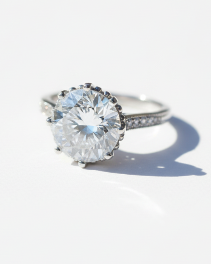 Ogden of Harrogate Jewellery 3.71ct Diamond Solitaire Ring circa 1930 Set in Platinum