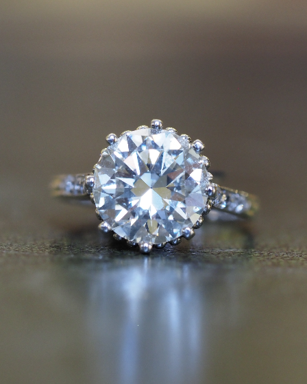 Ogden of Harrogate Jewellery 3.71ct Diamond Solitaire Ring circa 1930 Set in Platinum
