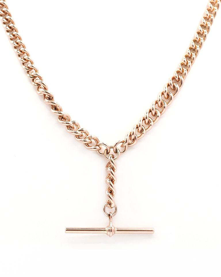Ogden of Harrogate Jewellery 9ct Rose Gold Graduated Albert Chain