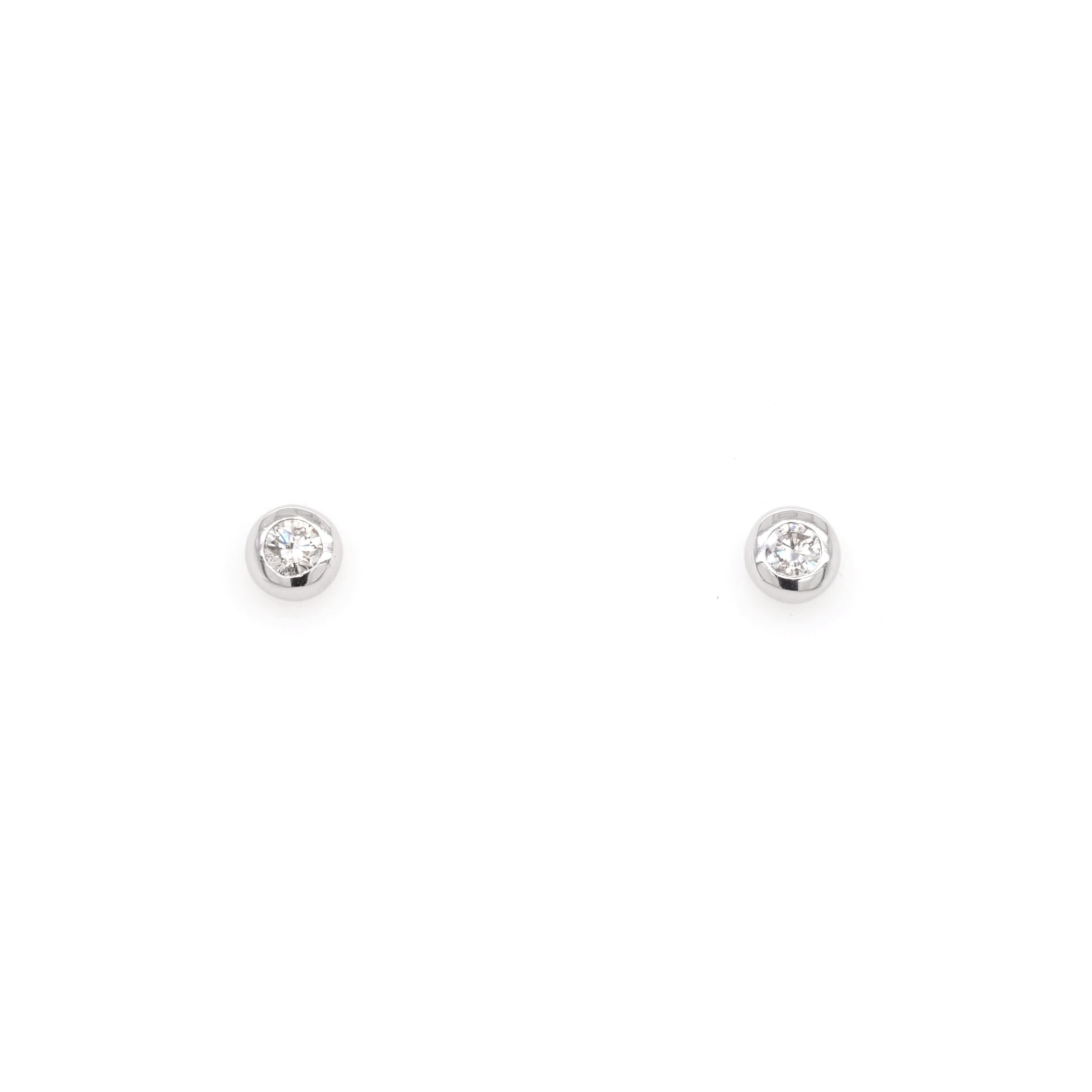 Ogden of Harrogate Jewellery 9ct White Gold Diamond Stud Earrings